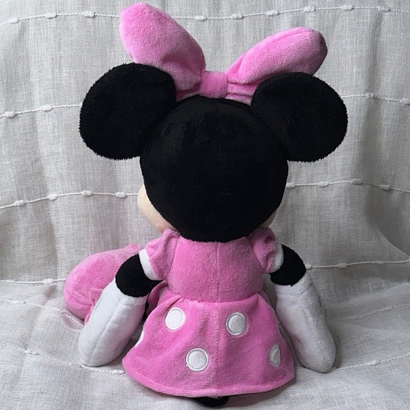 Disney Minnie Mouse 21" Large Plush Cuddle Pink & White Polka Dot Dress, Bow GUC - Picture 7 of 16